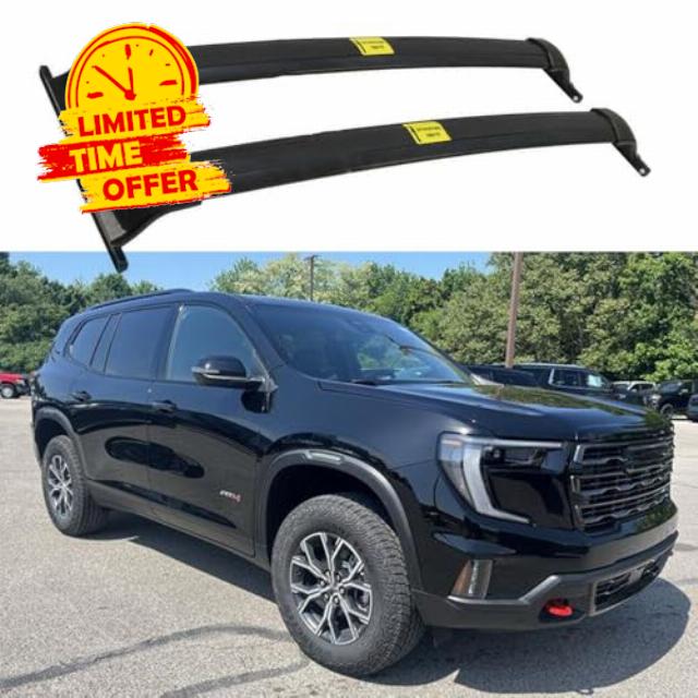 Cross Bars Fits for GMC Acadia 2024 2025 Roof Racks Aluminum Crossbar Roof Rail Bar 2PCS (Black)