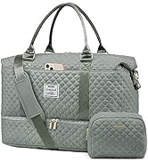 LOVEVOOK Travel Gym Bag Womens Weekend Overnight Holdall Duffel Bag with Makeup Bag Cabin Hand Lu...