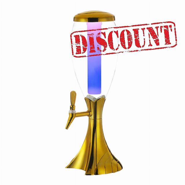QmjdDymx Beer Tower 1.5l Graduated Beer Dispenser With Led Lights