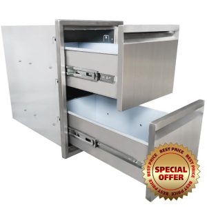 PioneerWorks 13" W x 20.5" H x 21" D Outdoor Kitchen Drawers