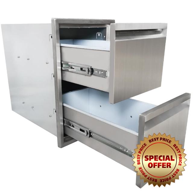 PioneerWorks 13" W x 20.5" H x 21" D Outdoor Kitchen Drawers