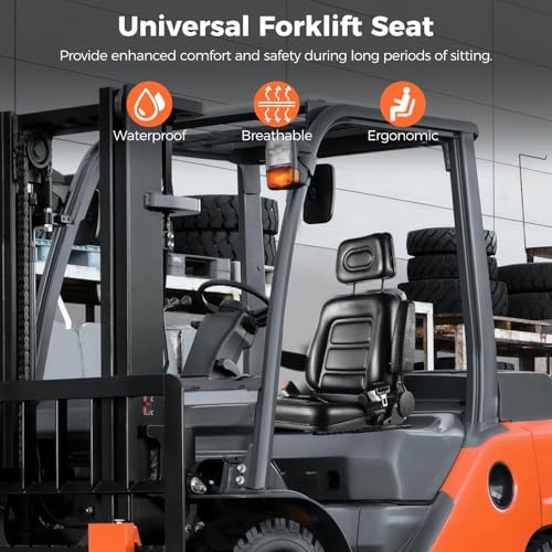 Lawn Mower Seat with 0-90° Adjustable Armrest
