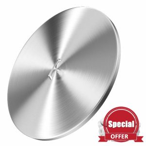 Fire Pit Lid Round - 34 Inch 304 Stainless Steel Fire Pit Cover Round Metal with Convenient Handle for 30-Inch Flat Fire Pit Pan and 31-Inch Drop-in Burner Pan