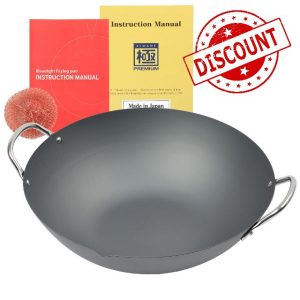 Riverlight KIWAME Premium Double-Handle Wok pan (14.2inches (36cm))