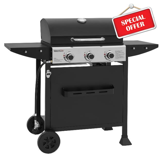 Royal Gourmet GH3001H 3-Burner Propane Gas Grill with Warming Rack