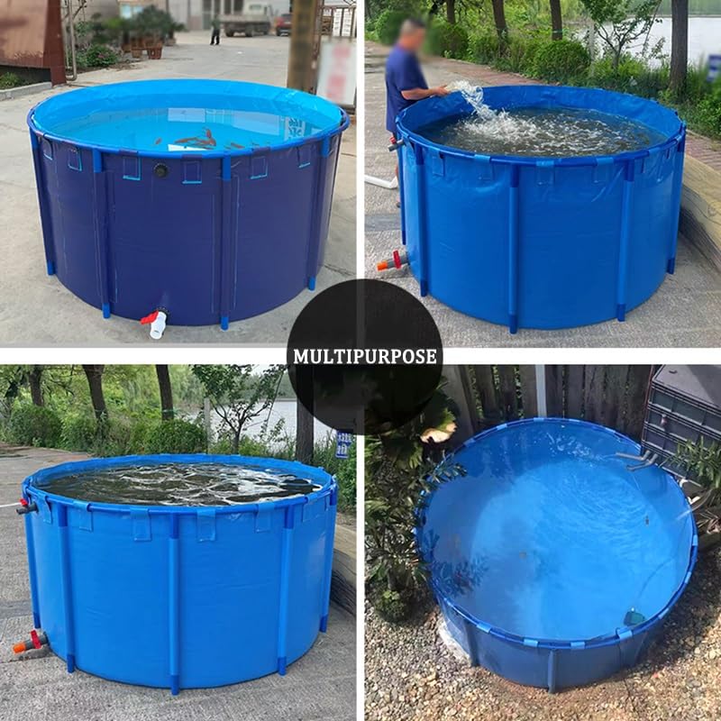 Above Ground Circular Canvas Pool With Bracket