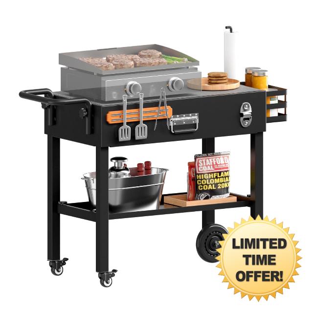 Portable Universal Grill Stand with Cover