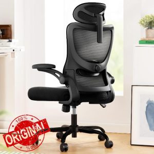 Marsail Ergonomic Office Chair: Office Computer Desk Chair with High Back Mesh and Adjustable Lumbar Support Rolling Work Swivel Task Chairs with Wheel 3D Armrests and Headrest