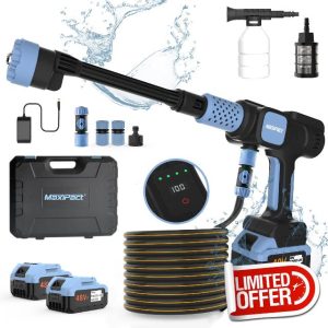 Brushless Cordless Pressure Washer with 2 Batteries