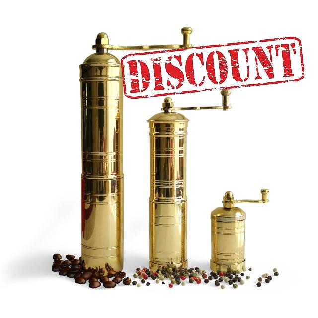 Set of Three Turkish Manual Coffee Grinders