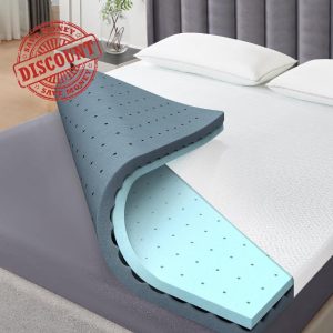 Mattress Topper(3"High)Removable Premium Rayon Queen Mattress Topper-Featured High Density Luxury Memory Foam Mattress Topper-(80"X60"X3")-Certified CertiPUR-US Certipur And Oeko-Tex Certified