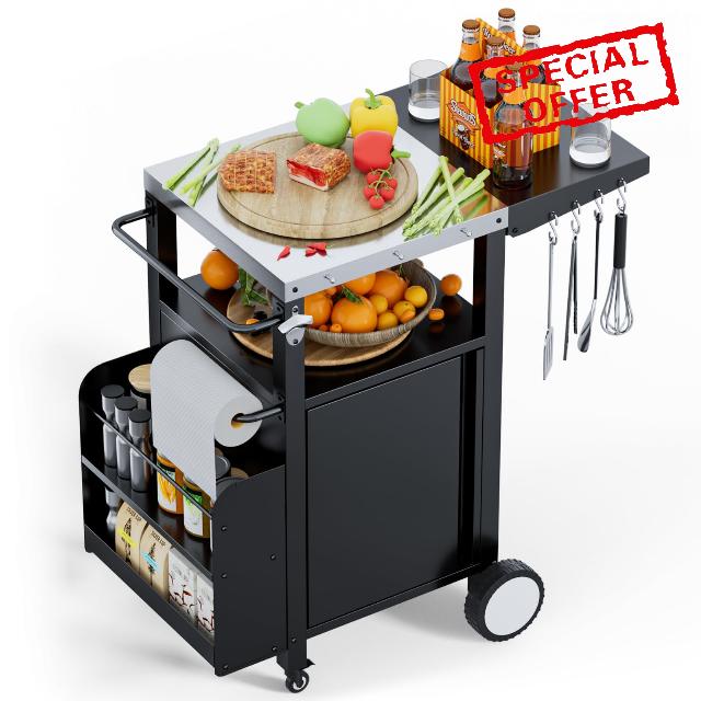Outdoor Grill Cart with Storage