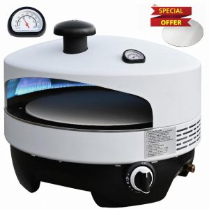 Outdoor Propane Pizza Oven with Automatic Ignition & Panoramic Viewing – Fits 15-Inch Pizzas