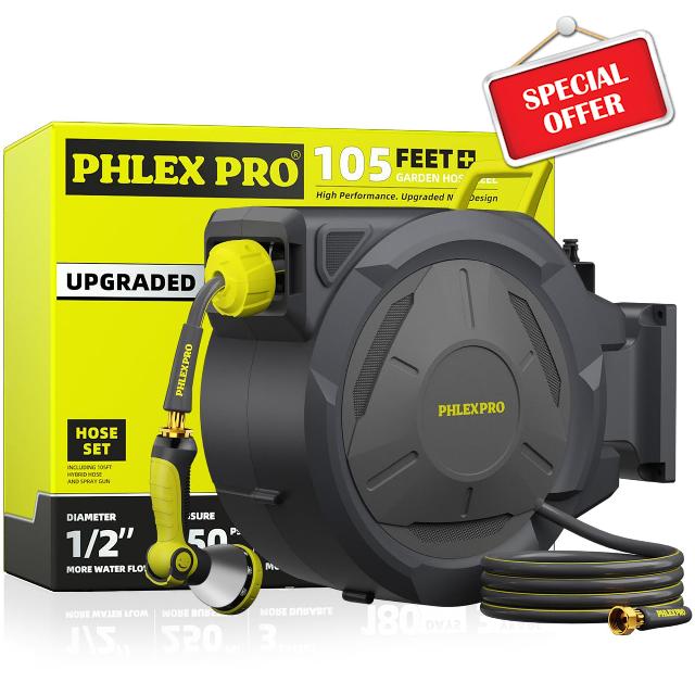 Retractable Garden Hose Reel 105FT