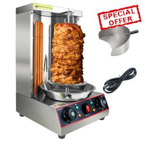 KOOTEN Electric Shawarma Grill Machine with 2 Burners