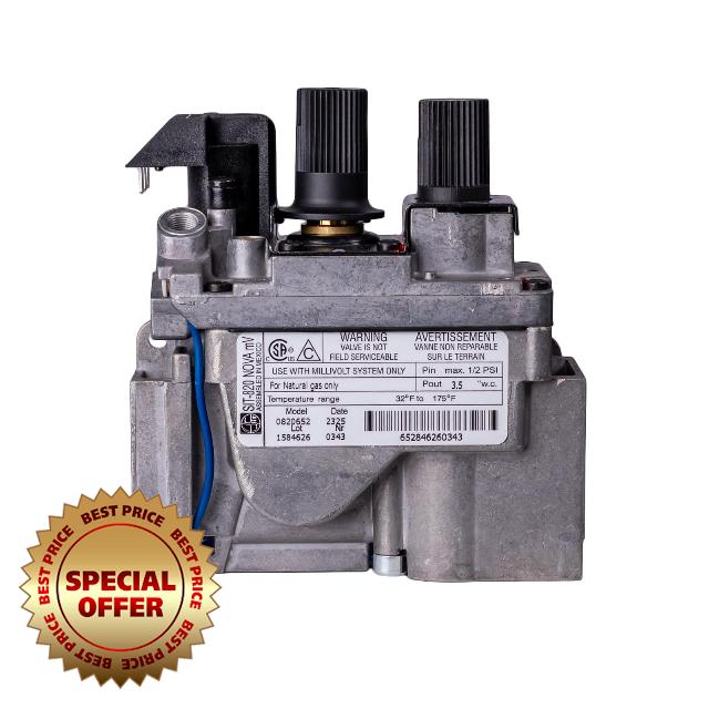 SIT-820 Nova mV Model 0820652 Natural Gas Replacement Millivolt Gas Valve for Fireplaces