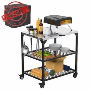 SafBbcue Outdoor Pizza Oven Table for Ooni
