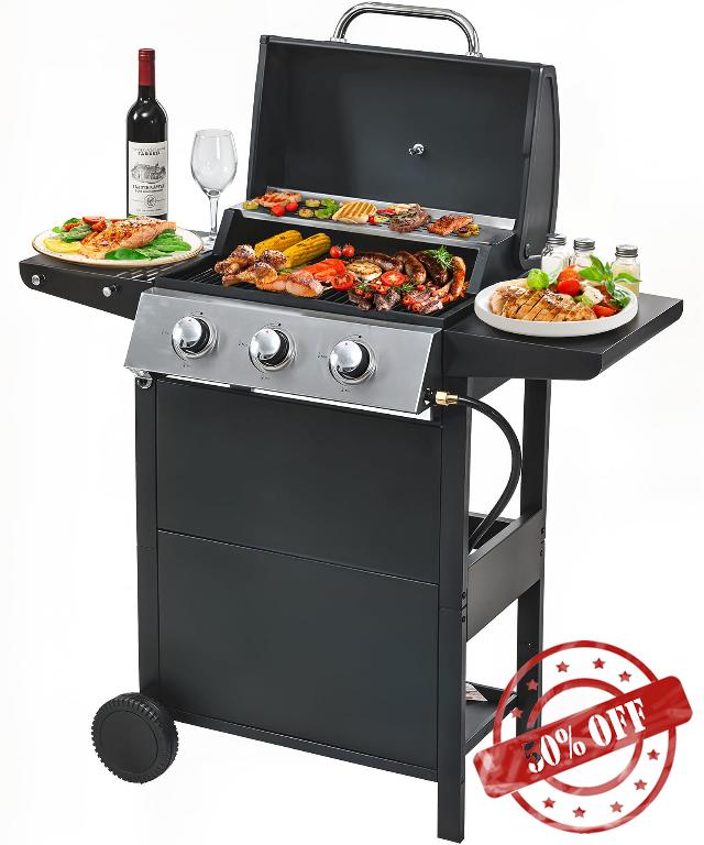 3 Burner Propane Gas Grill