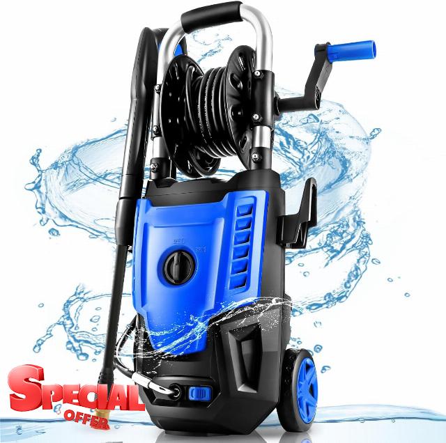 4800 PSI Electric Pressure Washer- 4.0 GPM High Power Washer with 33FT Hose Reel