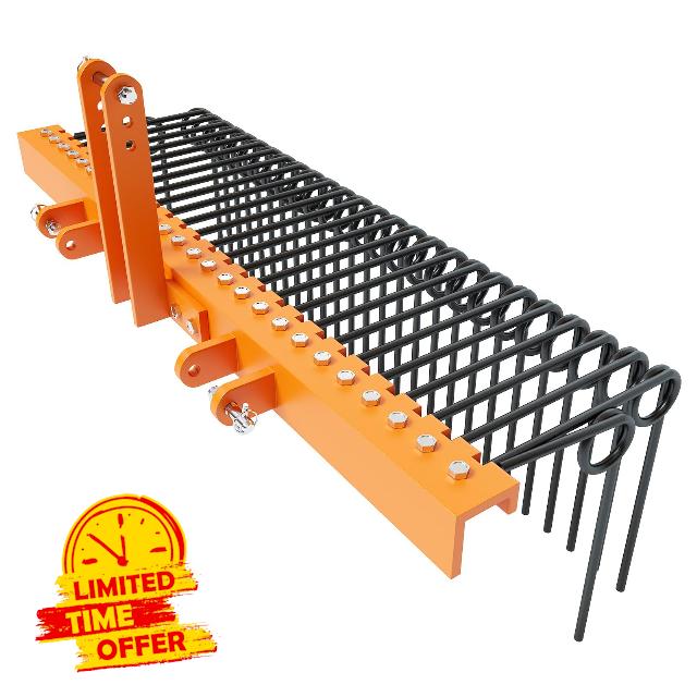 72 Inch 3 Point Tractor Rake