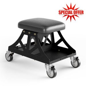 Vyper Low Pro Detailing/Automotive/DIY Garage/Shop Stool with Removable Seat (Black Seat