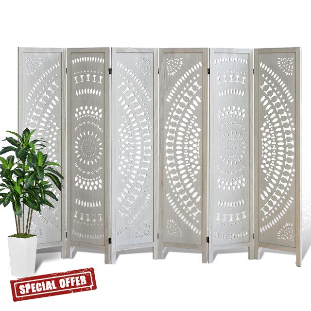 6 Panel Room Divider Screen