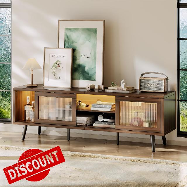 Bestier TV Stand for 75 Inch TV