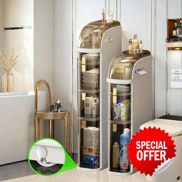 4-Tier Slim Bathroom Storage Cabinet