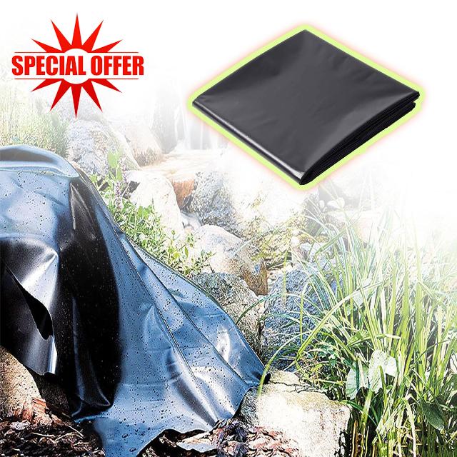 Moubhjd 12m x 13m Pond Liner and Free Underlay | Ideal for Koi & Fish Pools Fountains and Streams | Flexible & Impermeable for Reinforced Durable Landscaping | Heavy Duty HDPE - 30 Year Guarantee