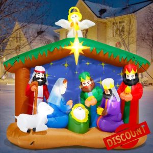 8FT Christmas Inflatables Nativity Scene