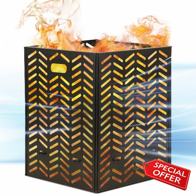 Burn Barrels for Outside for Burning Trash Incinerator Burn Cage for Paper Yard Waste Capacity 55 Gallon Thick Container Drum Low Smoke