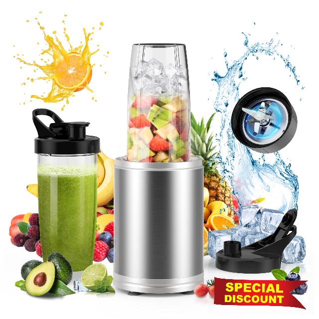 Suavo Smoothie Blender 1300W Blenders for Kitchen Portable Personal Blender for Shakes and Smoothies with 2 * 27Oz To-Go Cups & Lids Smoothie Maker Countertop Mixer Blender
