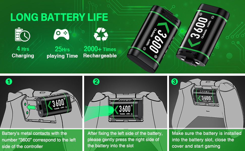 xbox battery pack rechargeable