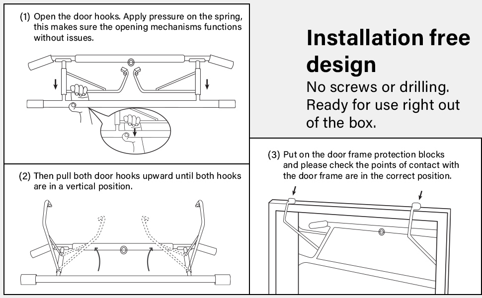 Large hooks and secure locks ensuring a secure and snug fit.