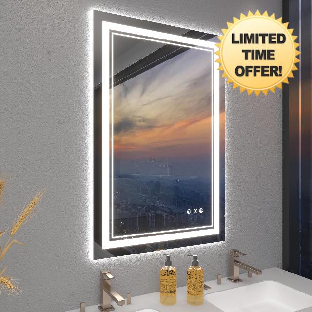 24x36 Inch Bathroom Mirror with Lights
