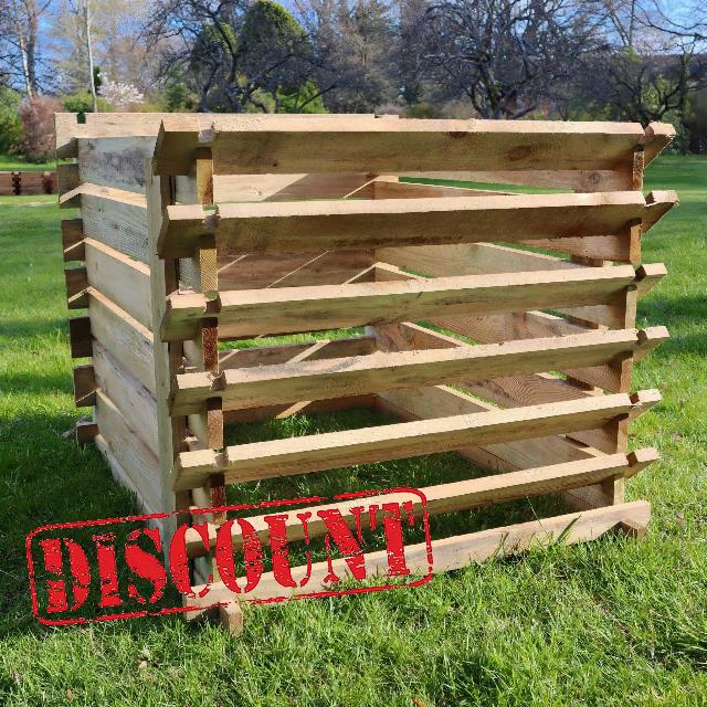 1575-449L Easy Fill Wooden Compost Bin | 6 Sizes (Brown