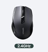 UGREEN Wireless Mouse, BT 5.0 +2.4G Dual Modes, Ergonomic Mouse, 4000 DPI, 4 Adjustable Levels, S...