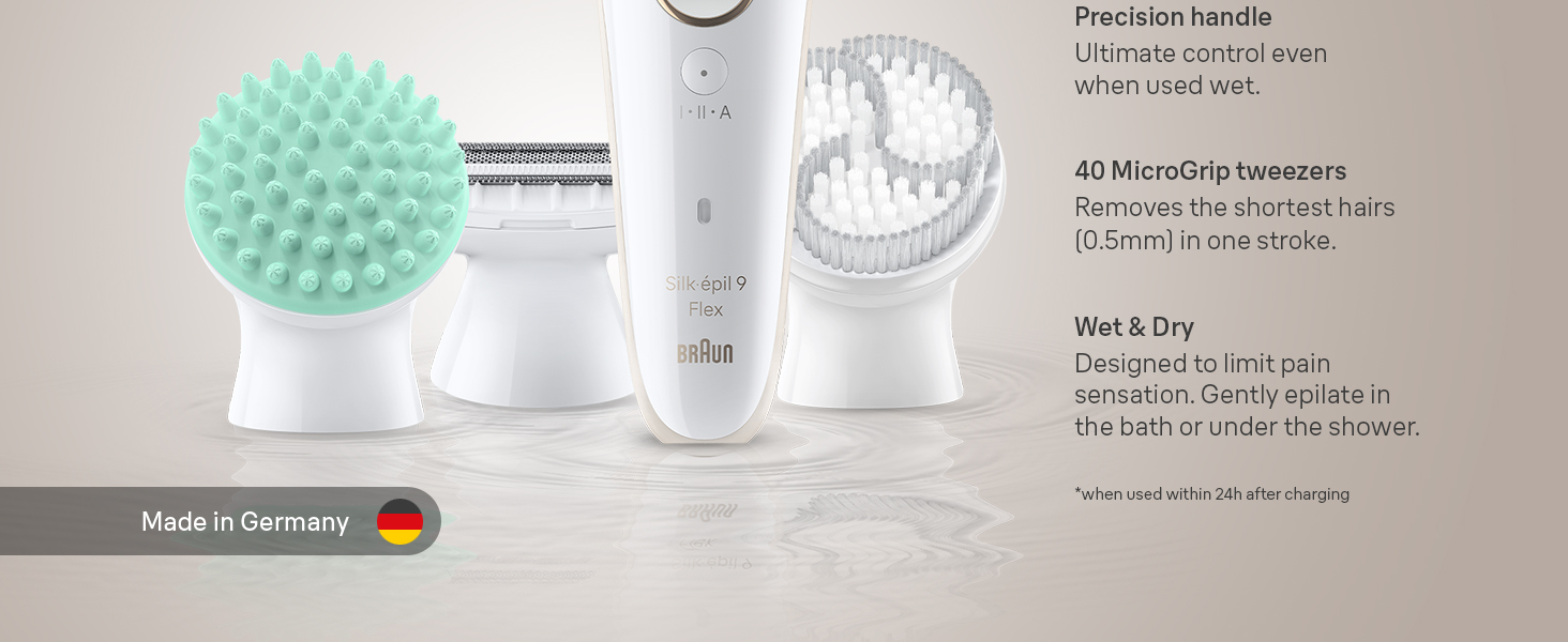 Braun Epilator Hair Removal, Made in Germany, Precision handle