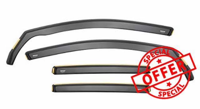 ISPEED Wind Deflectors For HYUNDAI SANTA FE MK3 2012-2018 SUV 4pc - Keep Your Car Ventilated In Rain - Reduce Wind Turbulence - Tinted In-Channel Type