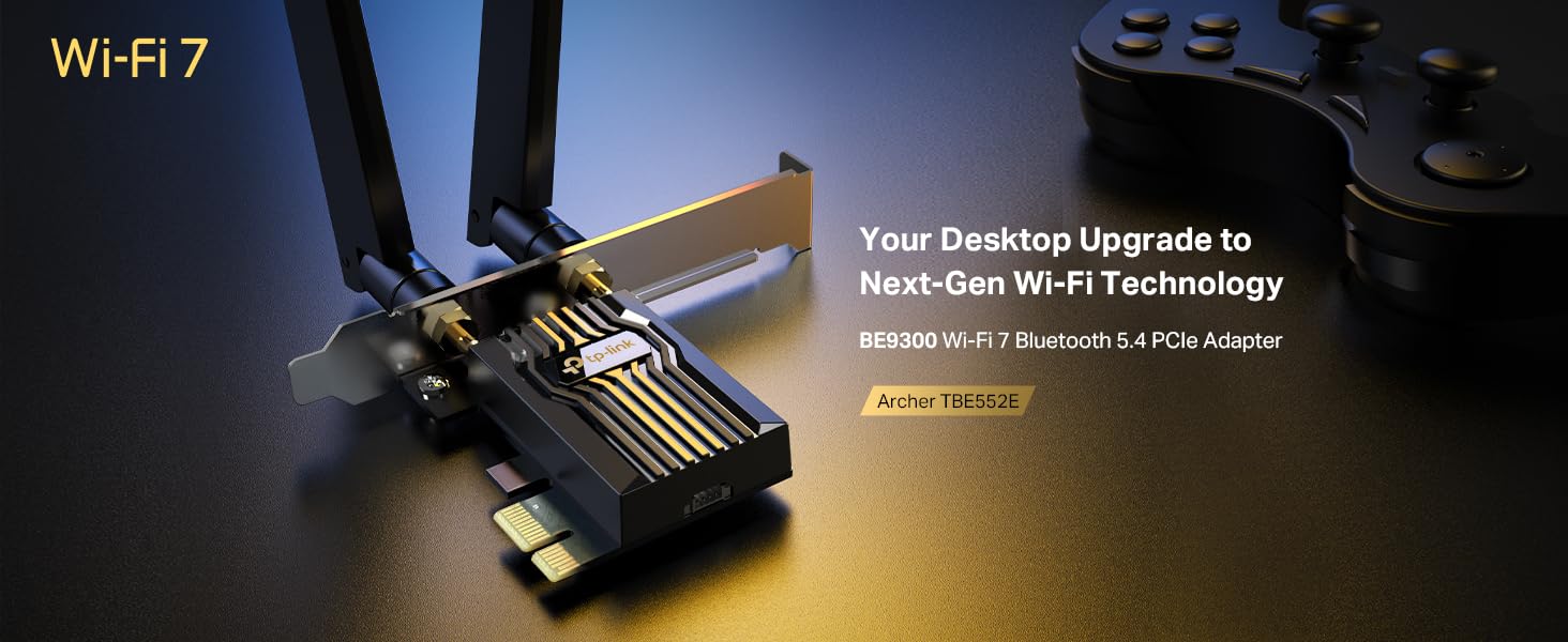 BE9300 Wi-Fi 7 Bluetooth 5.4 PCIe Adapter