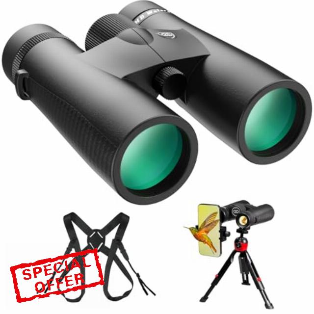 15X45 HD Binoculars for Adults High Powered with Binocular Harness Strap