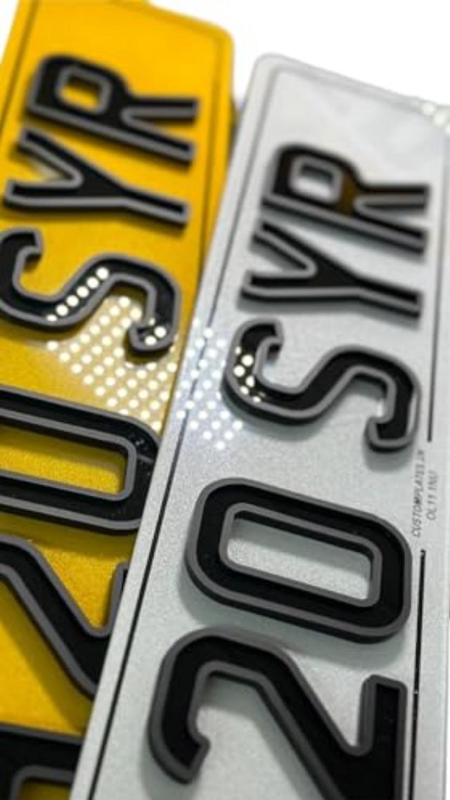 Pair 4D Ghost Number Plates / 100% ROAD LEGAL NUMBER PLATES - Pair Customise Registration License for Van