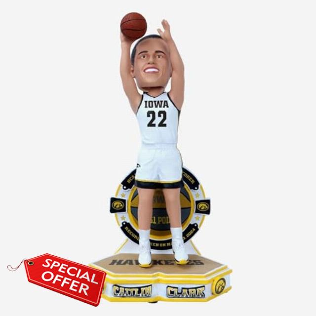Caitlin Clark Iowa Hawkeyes All Time Leading Scorer Bobblehead College