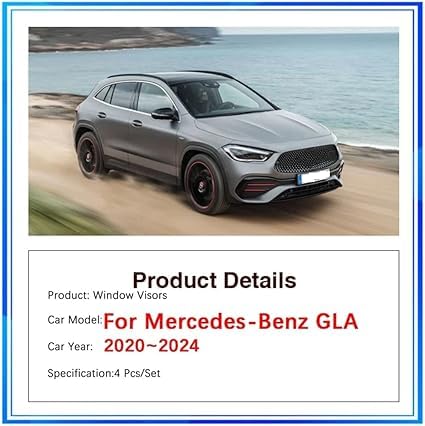 Car Side Window Ventilated Visors Rain Guards Accessories