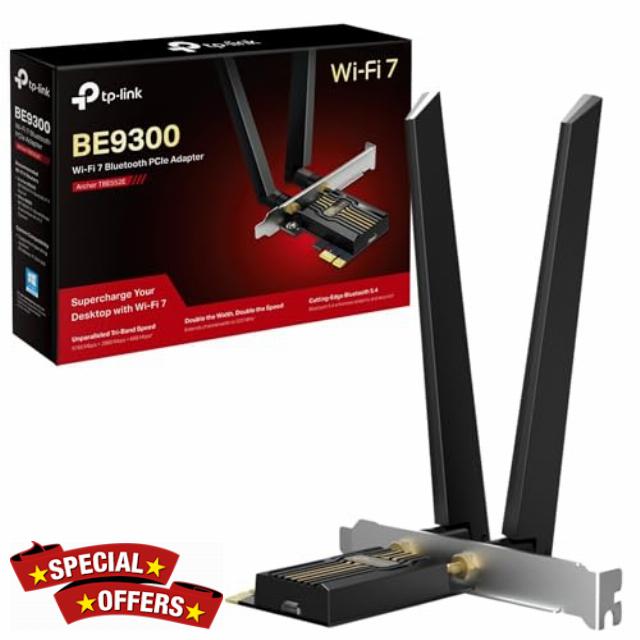 TP-Link Archer TBE552E WiFi 7 Card BE9300 Mbps Wireless Bluetooth 5.4 PCIe Network Card