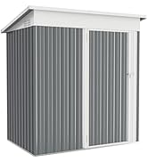 UNIONLINE Garden Storage Box | 1.4x0.8m | Metal Outdoor Shed | Kid's Small Bike Shed | Garden Too...