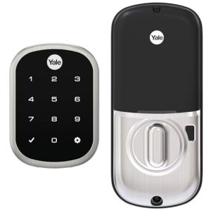 Satin Nickel Keyless Non-Connected Entry Door Lock with Digital Keypad Touchscreen for Code Entry