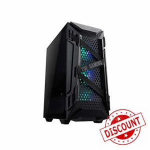 ASUS TUF Gaming GT301 Mid-Tower Compact Case for ATX Motherboards with honeycomb Front Panel