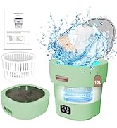 15L Portable Washing Machine, Weighs 2kg 2 in 1 Mini Foldable Washing Machine, Small Folding Wash...