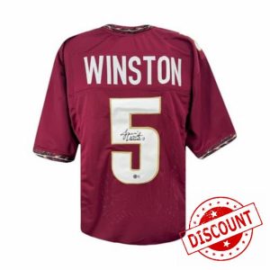 Jameis Winston Heisman 13 Autographed Florida State Custom Maroon Football Jersey - BAS